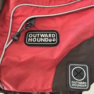 Outward Hound Backpack Red Brown Medium